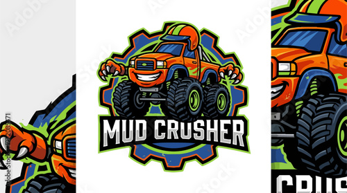 Mud Crusher Monster Truck Logo.