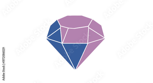 Abstract Diamond Geometric Gemstone Crystal Icon
