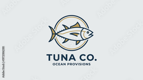 Tuna fish company logo design.