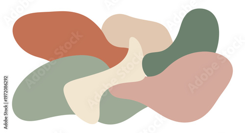 Abstract Organic Shapes Background, Earth Tones, Modern Design