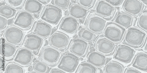 Grey and white abstract pattern resembling translucent jelly, liquid bubbles, or organic cellular structures.