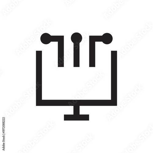 Development software icon in black and outline style
