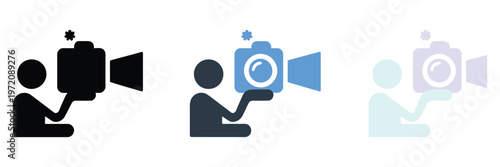 Viewpoint icon set, featuring observation, panorama