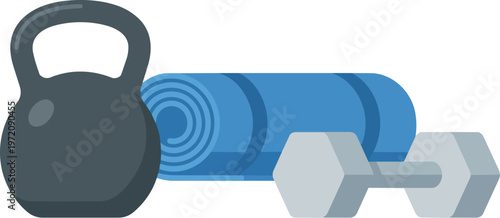 Fitness equipment for strength training.