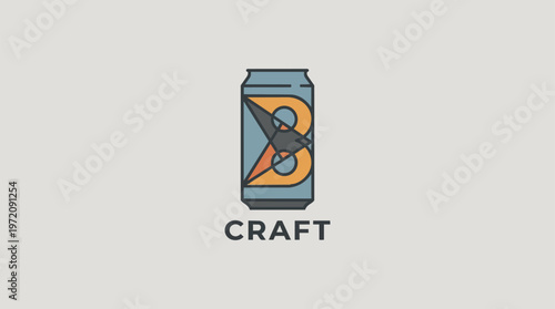 Craft Beer Can Logo Design.