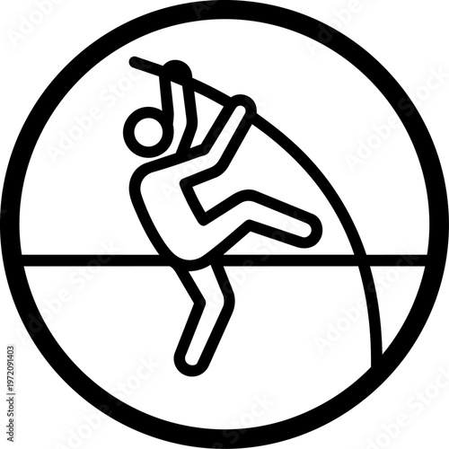 High Jumper In Action Sports.