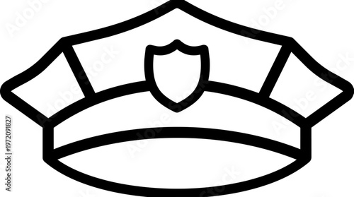 Police Officer Hat Symbol.