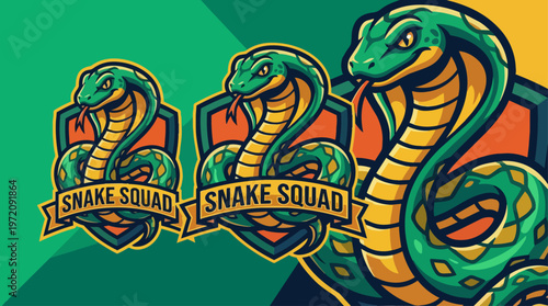 Snake Squad Logo Illustration.