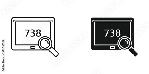 Comparison of a light and dark mode device displaying the number 738 under magnification
