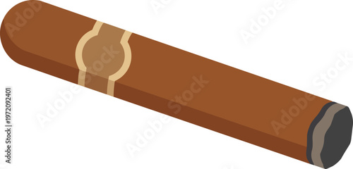 Brown Cigar with White Band.