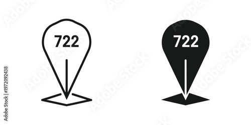 Comparison of two different location pin designs with the same number 722