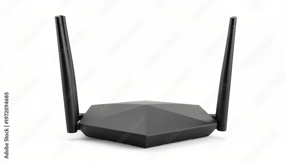 Fototapeta premium Modern Wireless Internet Router Device for Seamless Home or Office Network Connectivity