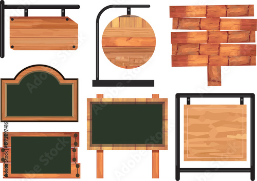 木目調のお店の立て看板