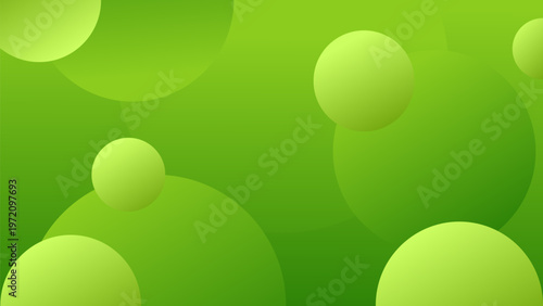 Abstract green gradient circle bubble background, modern vector wallpaper, can be used for environment banners, Earth Day events, eco posters, presentations and more