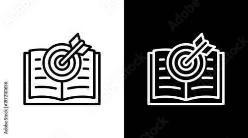 Learning Goals White Icon Set Design