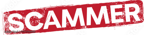 Scammer Vector Red Rubber Stamp