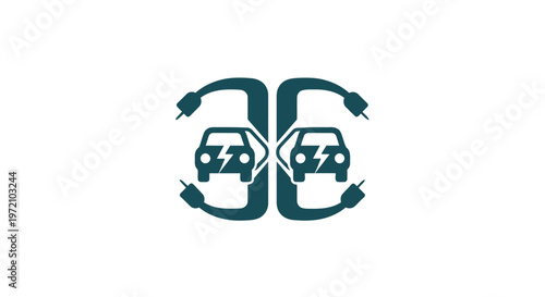 Electric Vehicle Charging Station Symbol Representing Green Energy and Sustainability.