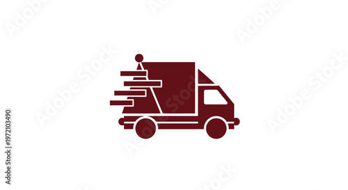 Delivery Truck Icon - A Symbol of Transportation and Logistics.