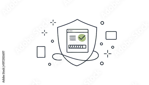 Digital Security Shield - Protecting Online Data and Information.