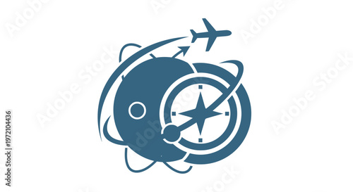 Conceptual Illustration of Travel, Navigation, and Global Exploration.