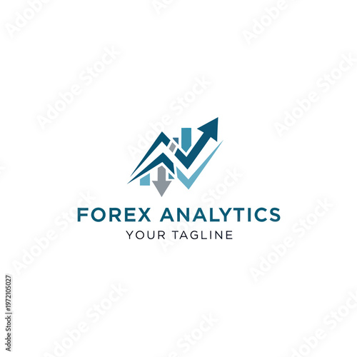 Free Download Forex Analytics Logo Featuring Upward and Downward Arrows Representing Market Trends. - GFXLoad