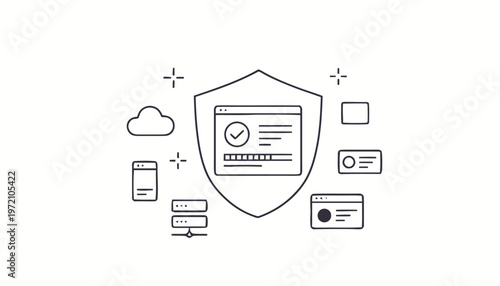 Digital Security Shield - Protecting Online Data and Information.