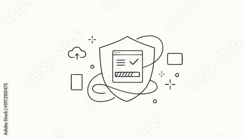 Digital Security Shield - Protecting Data and Ensuring Online Safety.