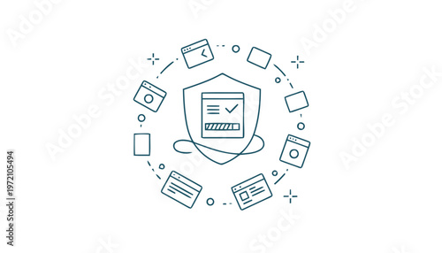 Digital Security Shield - Protecting Data and Information Online.