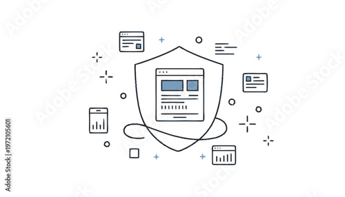 Digital Security Shield - Protecting Online Data and Information.