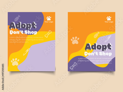 Pets shop social media post template
