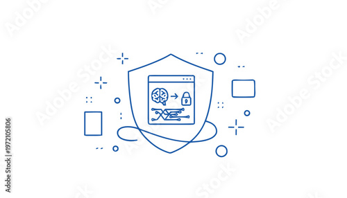 Digital Security Shield - Protecting Online Data and Information.