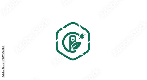 Eco-Friendly Electric Vehicle Charging Station Logo Design.
