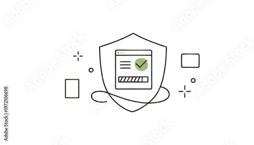 Digital Security Shield - Protecting Web Page and Data Online.