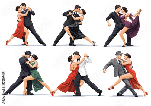 077-44-Couples performing elegant and sensual ballroom dance steps