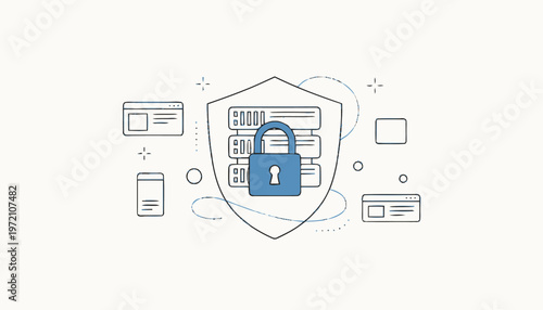 Digital Security Shield - Protecting Data and Information Online.