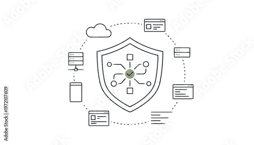 Digital Security Shield - Protecting Data and Information Online.