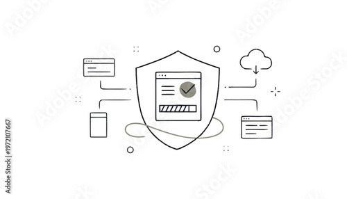 Digital Security Shield - Protecting Data and Information Online.