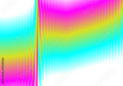 Abstract futuristic background with bright neon pink and blue gradient lines on white background for modern design. Eps 10