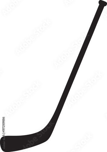 Silhouette of a hockey stick.