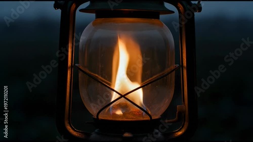 The images depict a lantern with a small flame inside, shown at different stages of flickering or movement