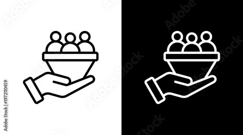 Lead Generation White Icon Set Design