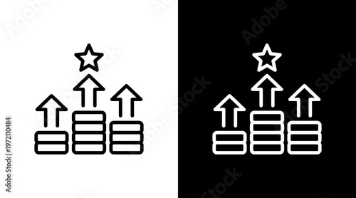 Competitive Edge White Icon Set Design