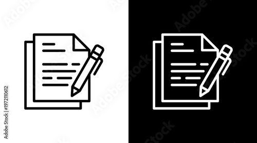 Valokuva Proposal Document White Icon Set Design