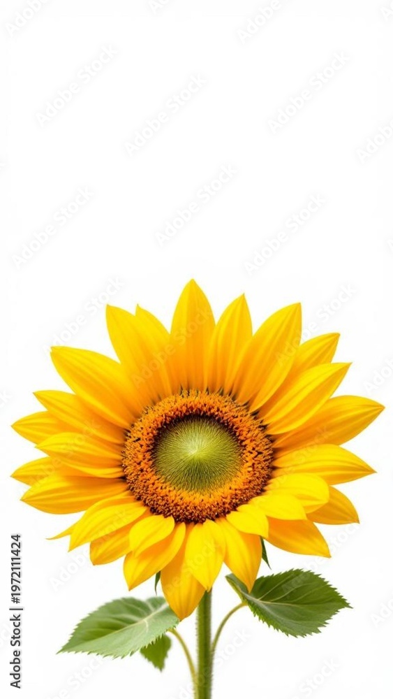 Naklejka premium sunflower isolated on white