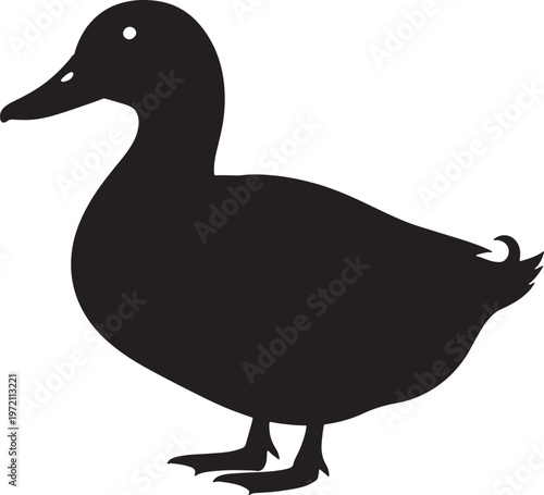 silhouette of a duck.