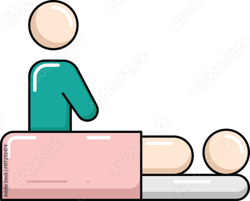 Design Massage Illustration Flat Icon