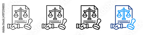 Ethics Approval Icon Different Style Outline Collection Set.