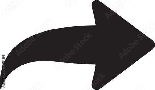 Simple black share arrow icon isolated on white background