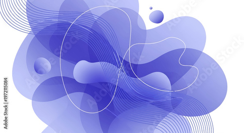 Purple Abstract Shapes and Lines.