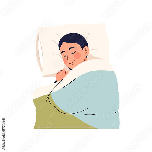 Woman Sleeping Peacefully in Bed 2.